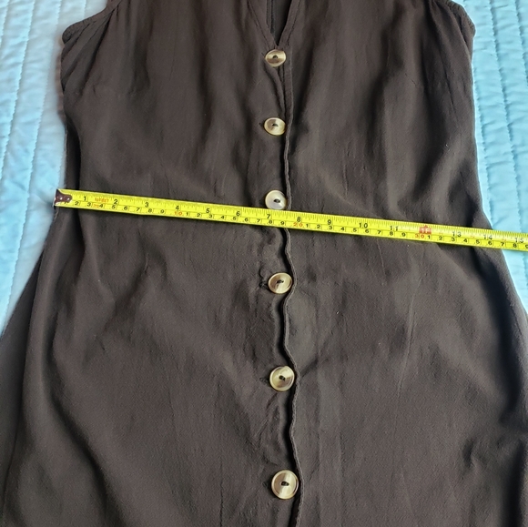 Vintage Magic Mountain Button-up Sleeveless Maxi Dress in Brown - Picture 2 of 9